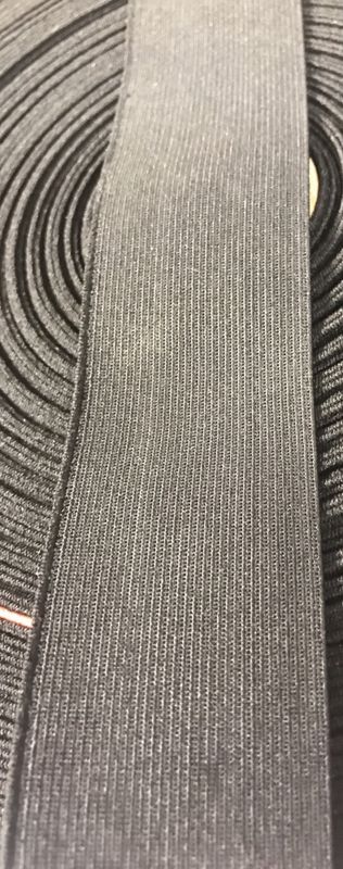 Flatstrikk, 40mm svart.